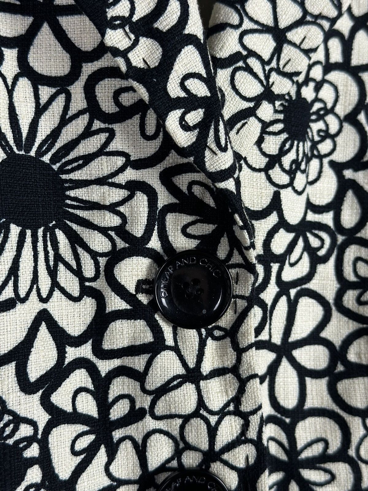 Moschino Cheap Chic Floral Button Blazer Jacket Size 42