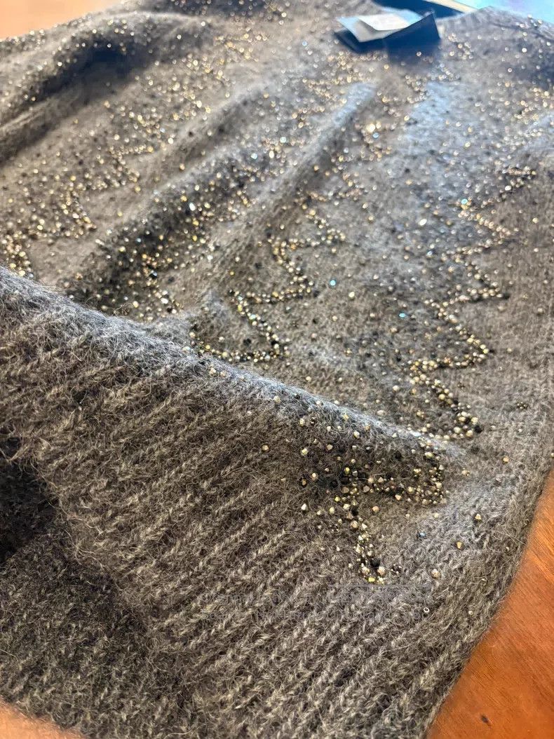 Saint Laurent Paris Saint Laurent Paris Glitter Knit Sweater Size US S / EU 44-46 / 1 - 7 Thumbnail