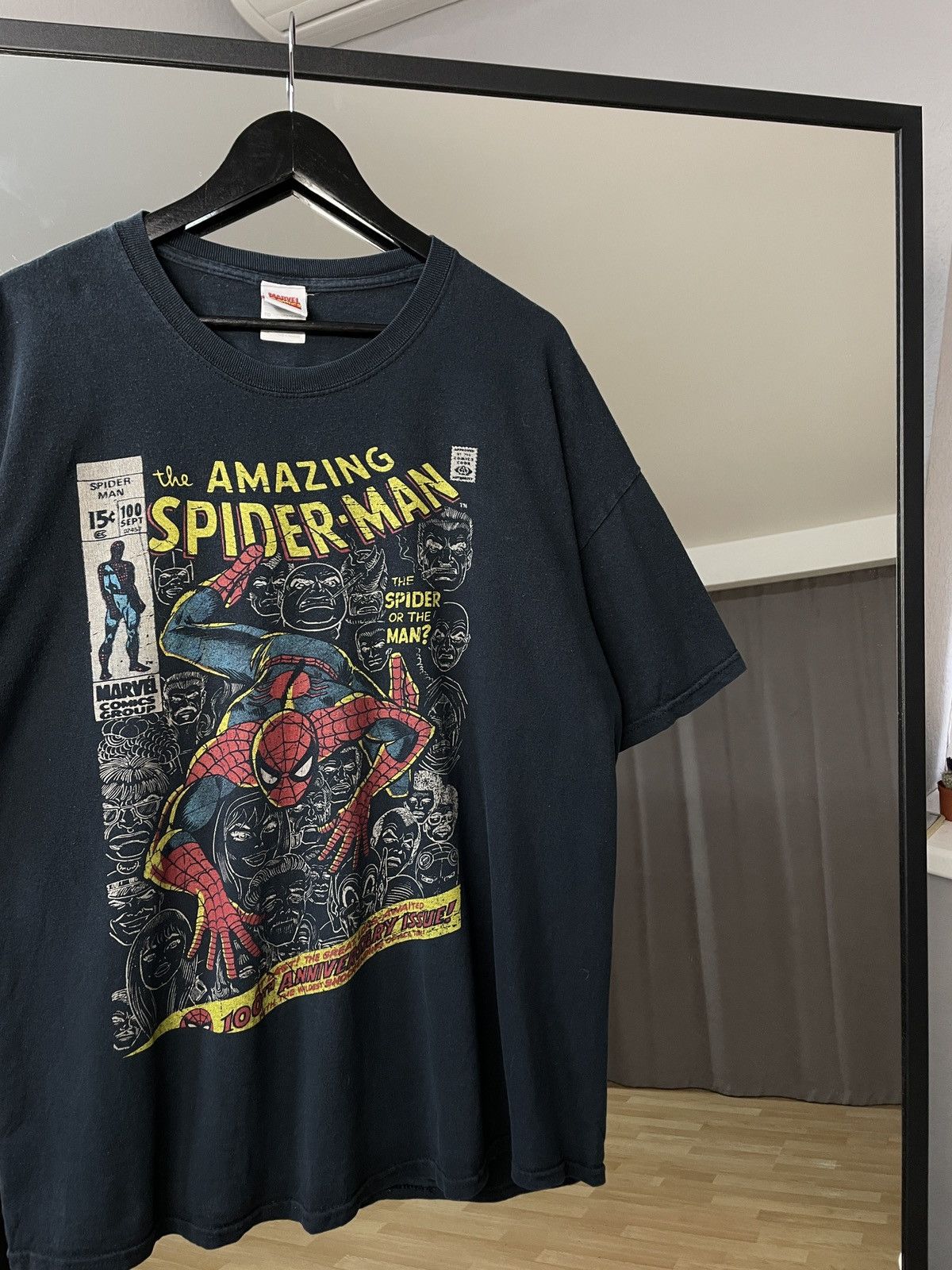 Marvel Comics Vintage Y2K Marvel Spider Man Tee Face Humor Print Band Tshi Size US L / EU 52-54 / 3 - 3 Thumbnail