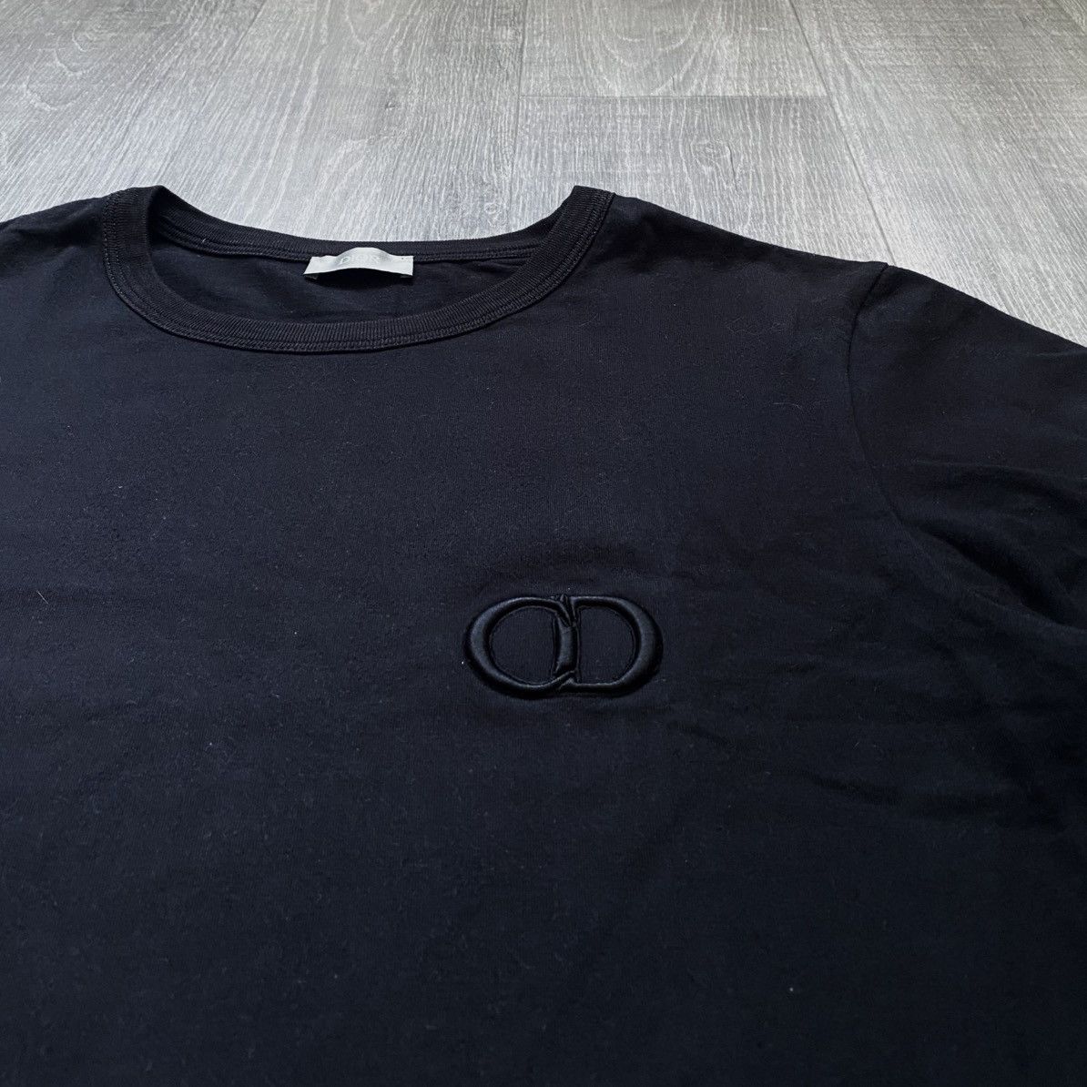 Dior Christian Dior Embroidered CD Icon Logo Black Cotton T-shirt Size US L / EU 52-54 / 3 - 8 Thumbnail