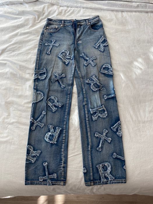 Racer Worldwide Racer Worldwide Washed Ice Patch Jeans | Grailed