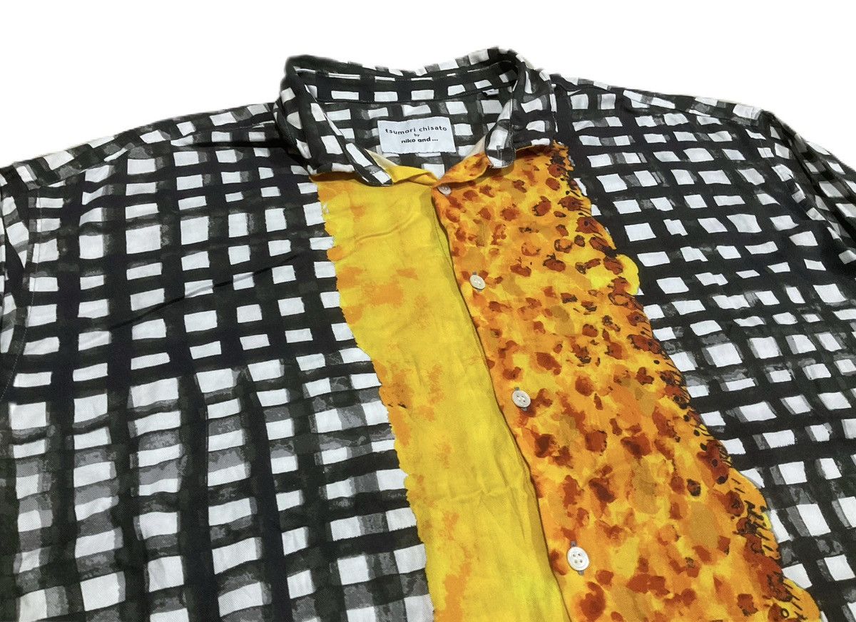 Issey Miyake 🔥Niko And Tsumori Chisato Check Leopard Shirt Oversized Size US XL / EU 56 / 4 - 6 Thumbnail