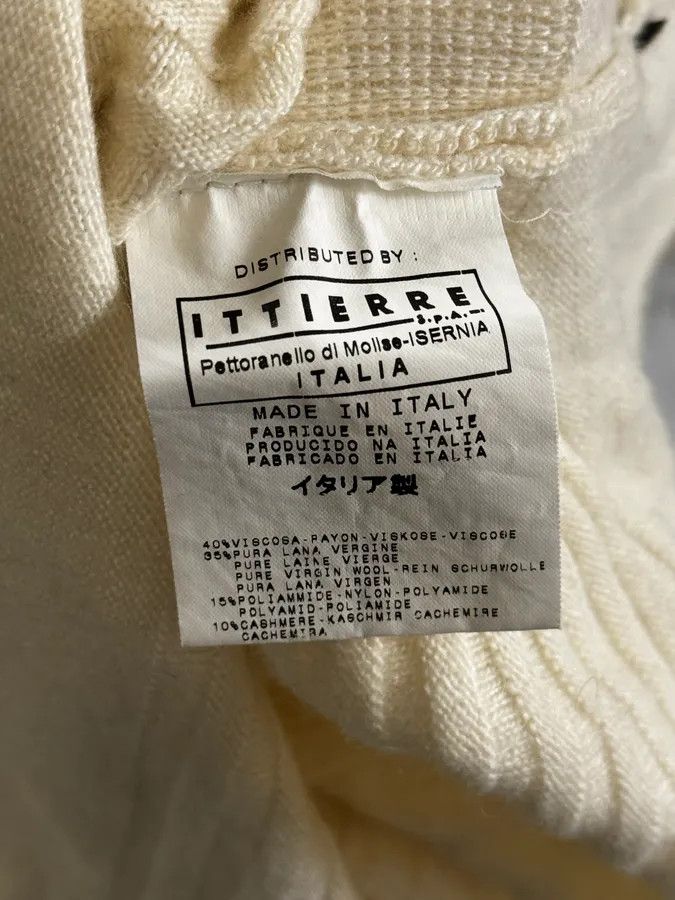 Roberto Cavalli 2000s Cavalli Cream White Abstract Turtleneck Sweater Size US S / EU 44-46 / 1 - 13 Thumbnail