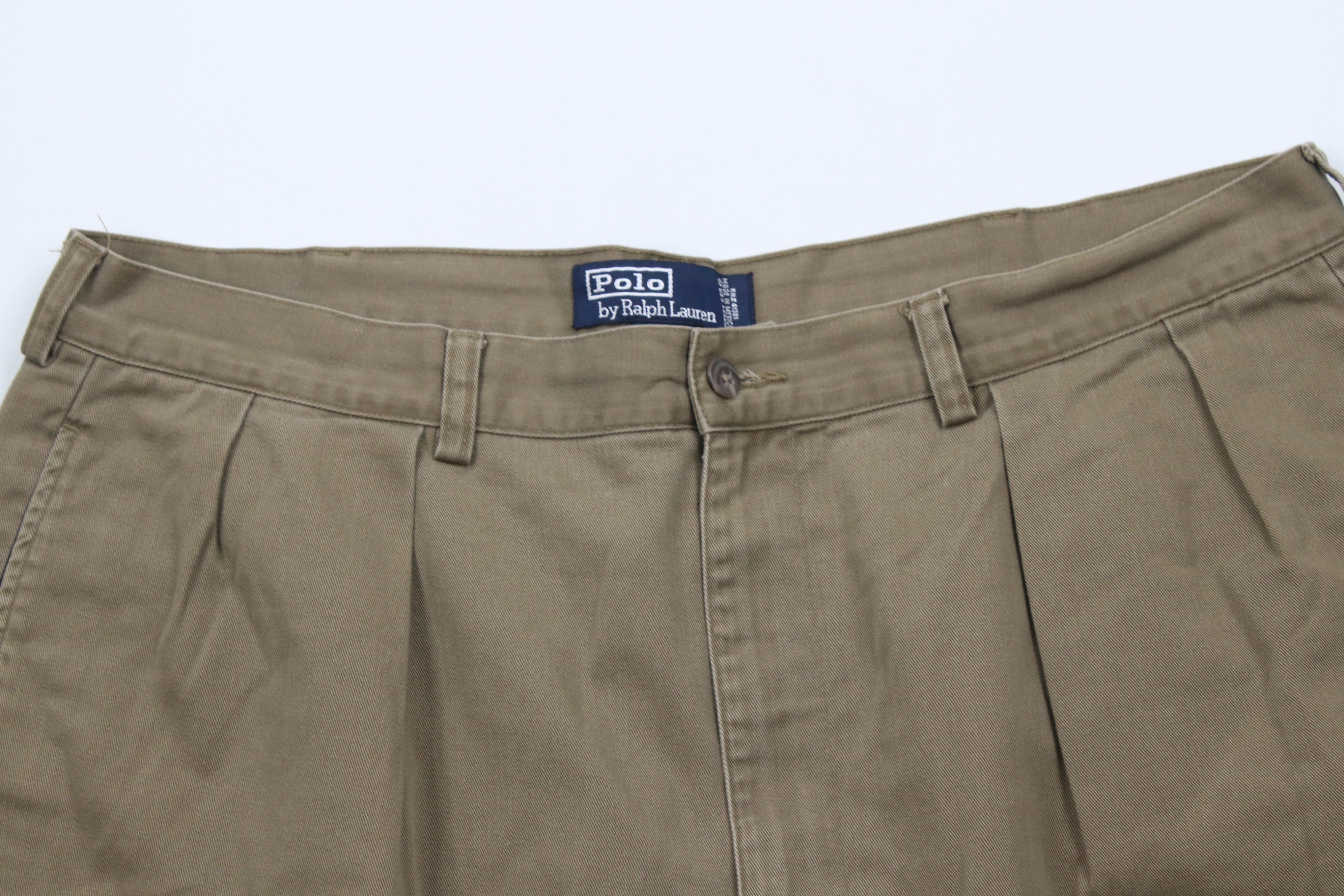 Ralph Lauren × Vintage Vintage 90s Ralph Lauren Above Knee Chino Shorts Cotton Size US 38 / EU 54 - 2 Thumbnail