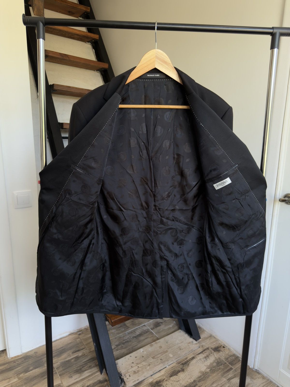 Balmain PIERRE BALMAIN Mens Blazer Jacket Black Size M Chest 40 in Size 40R - 7 Thumbnail