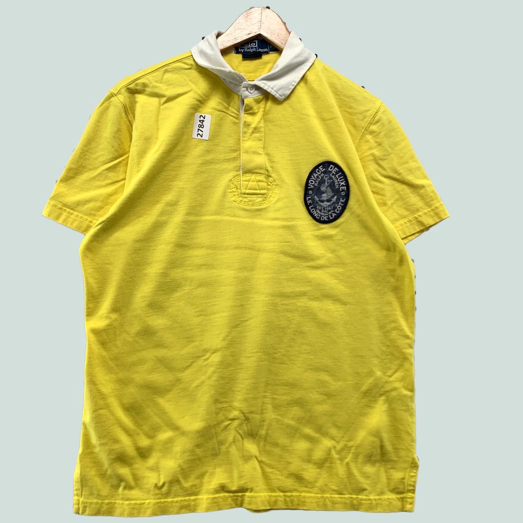 Polo Ralph Lauren VINTAGE Polo Ralph Lauren Voyage Deluxe La Cote Collared SHirt Yellow M Men 20.5X27.5 Size US XXL / EU 58 / 5 - 1 Thumbnail