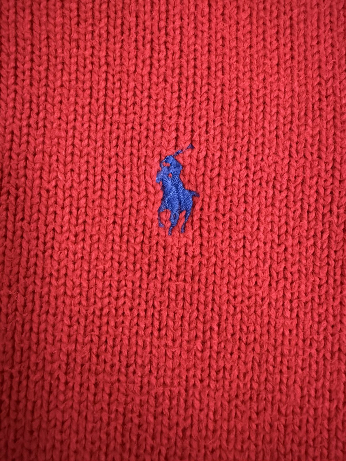 Polo Ralph Lauren Vintage Polo Ralph Lauren Red Cotton Crewneck Sweater Size US L / EU 52-54 / 3 - 3 Thumbnail