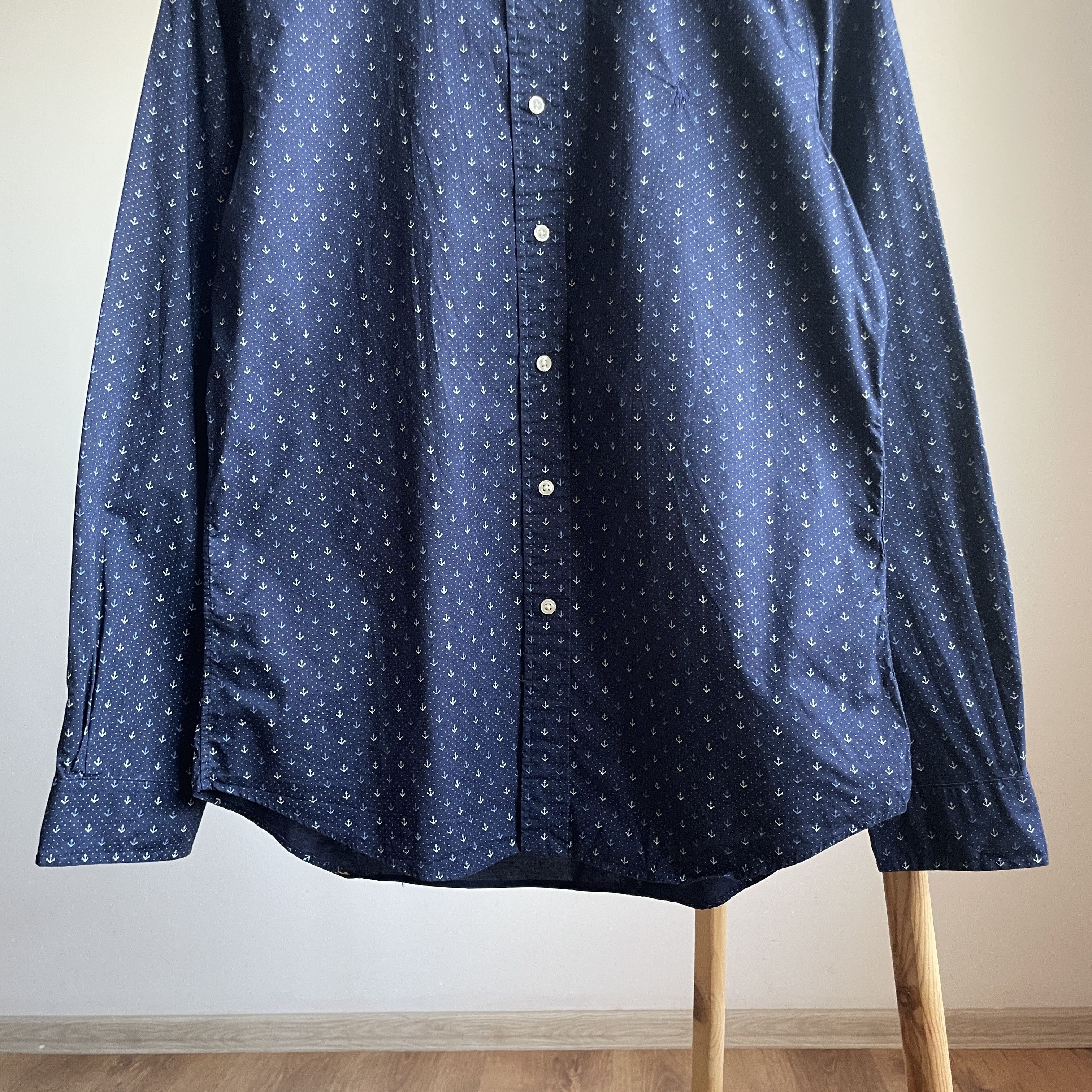Polo Ralph Lauren Polo Ralph Lauren Anchors Pattern Slim Fit Shirt Size M Size US M / EU 48-50 / 2 - 4 Thumbnail