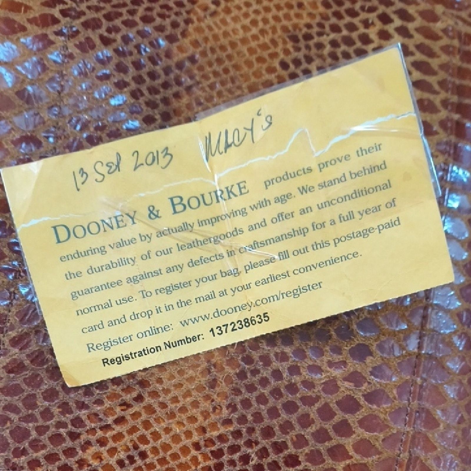 Dooney & Bourke Vintage Dooney & Bourke Snake Pattern Leather Shoulder Bag Size ONE SIZE - 13 Thumbnail