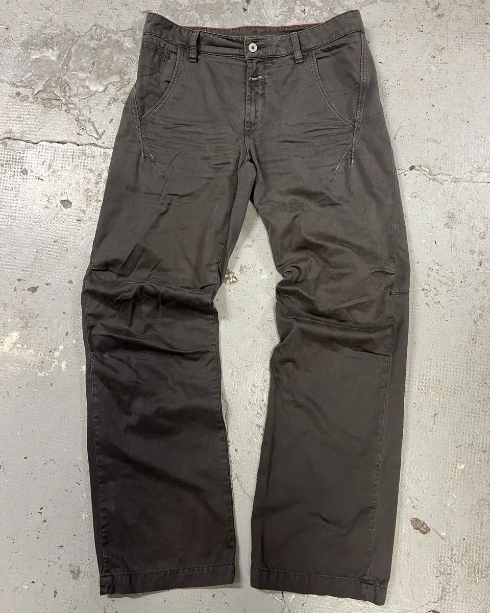 Marithe + Francois Girbaud 2000s Marithé + François Girbaud Anthracite Grey Signature Minimalist Straight Pants Size US 32 / EU 48 - 1 Thumbnail