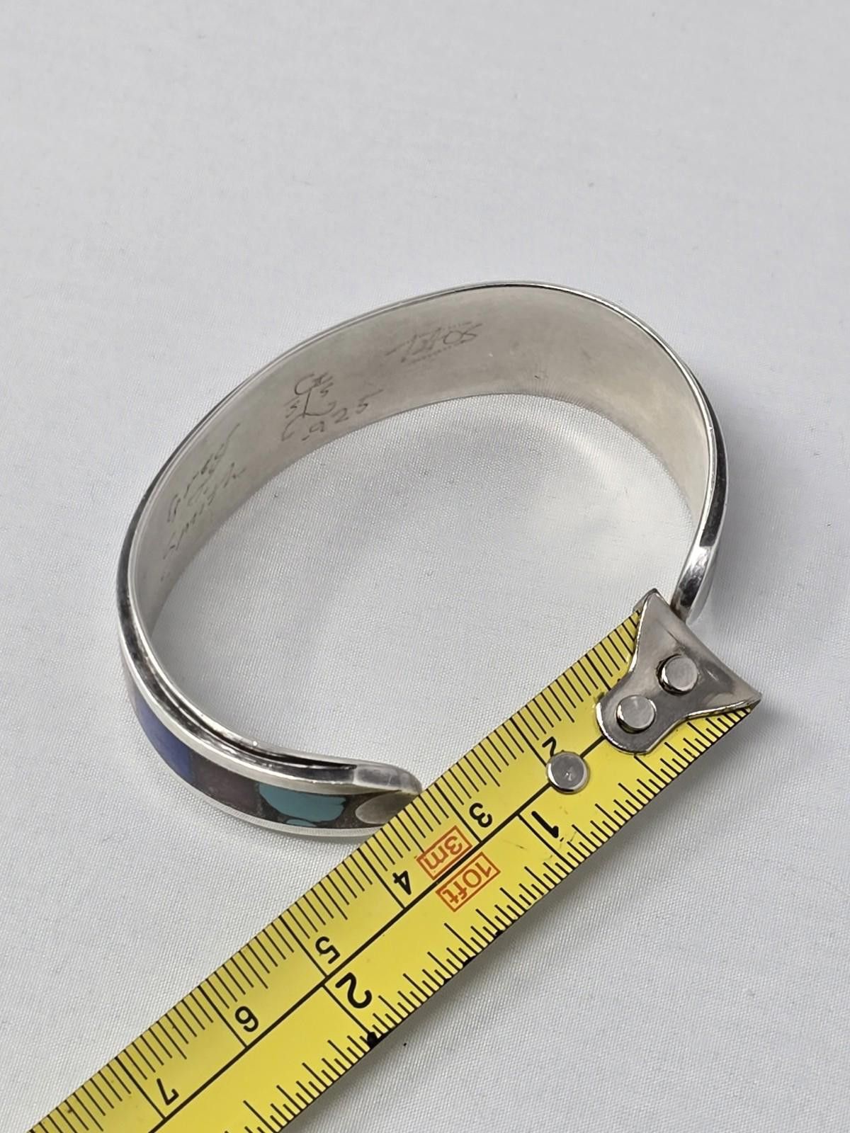 TED LAPIDUS Greg T. Smith Taos Pueblo Sterling Inlay Cuff 6.25" Lapis Size ONE SIZE - 7 Thumbnail