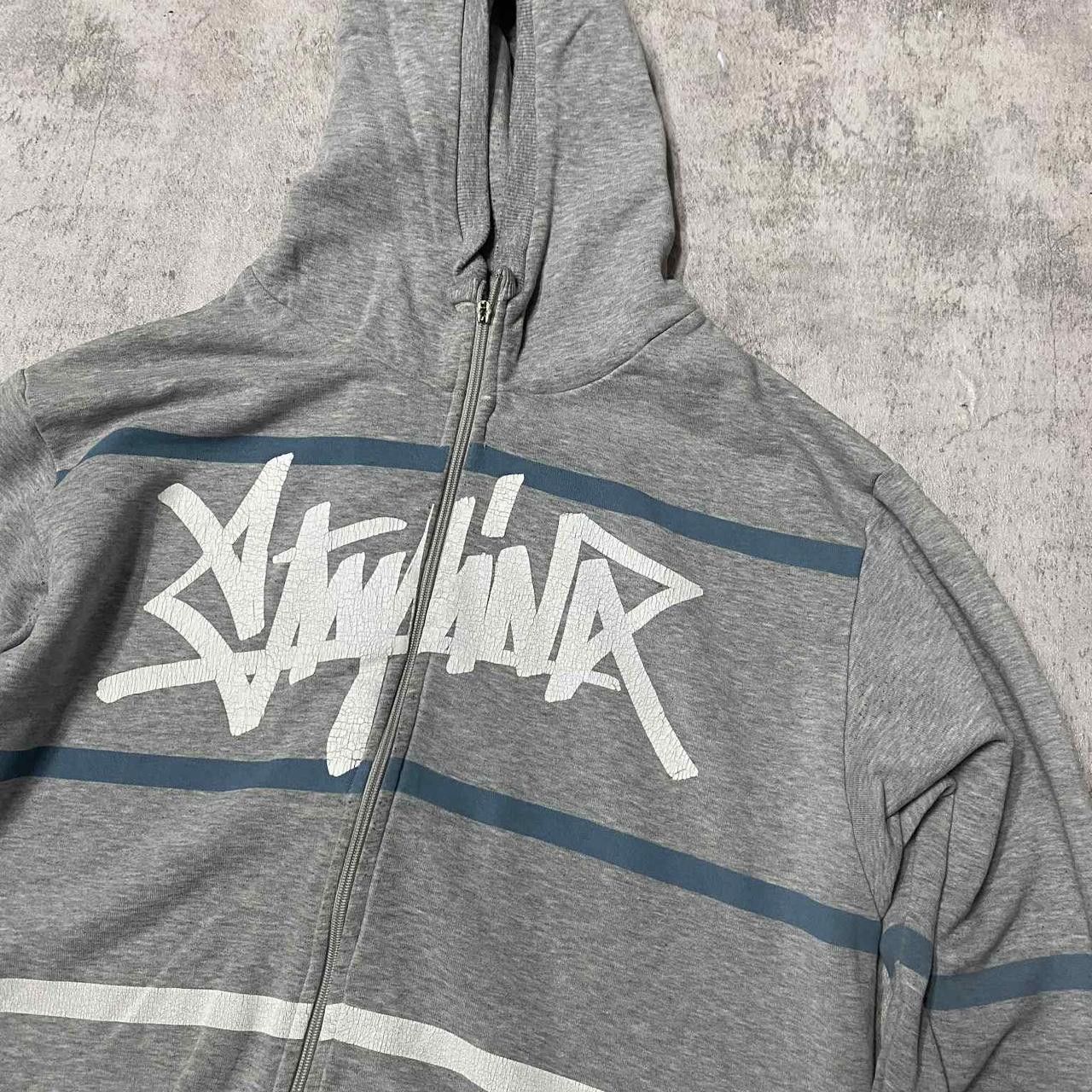 Other Grey and blue striped zip-up hoodie Size US L / EU 52-54 / 3 - 2 Thumbnail