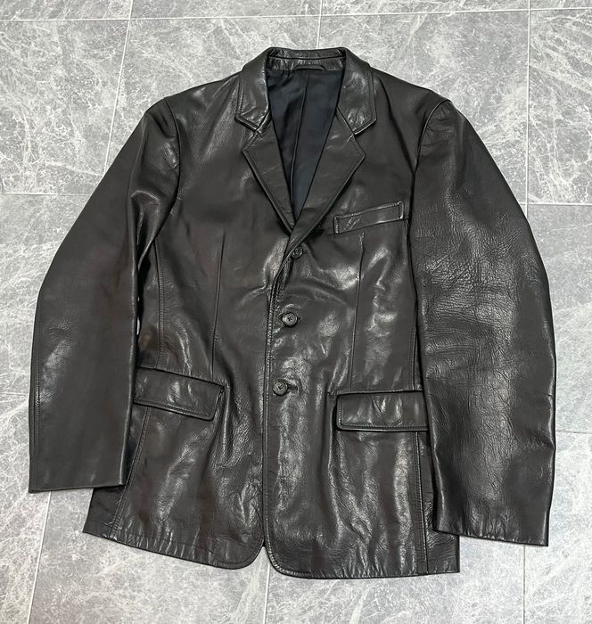 Jil Sander JIL SANDER by Raf Simons 3B Leather Tailored Jacket | Grailed