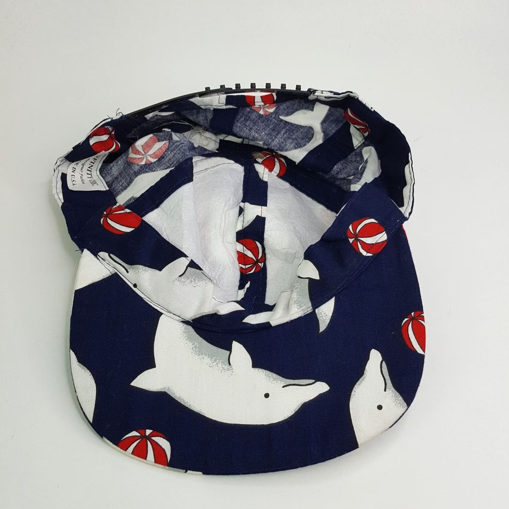 Vintage VINTAGE Infinity Chic Navy Hat Baseball Cap Adjustable USA Made Dolphin 80s 90s Snapback Mens Size ONE SIZE - 5 Thumbnail