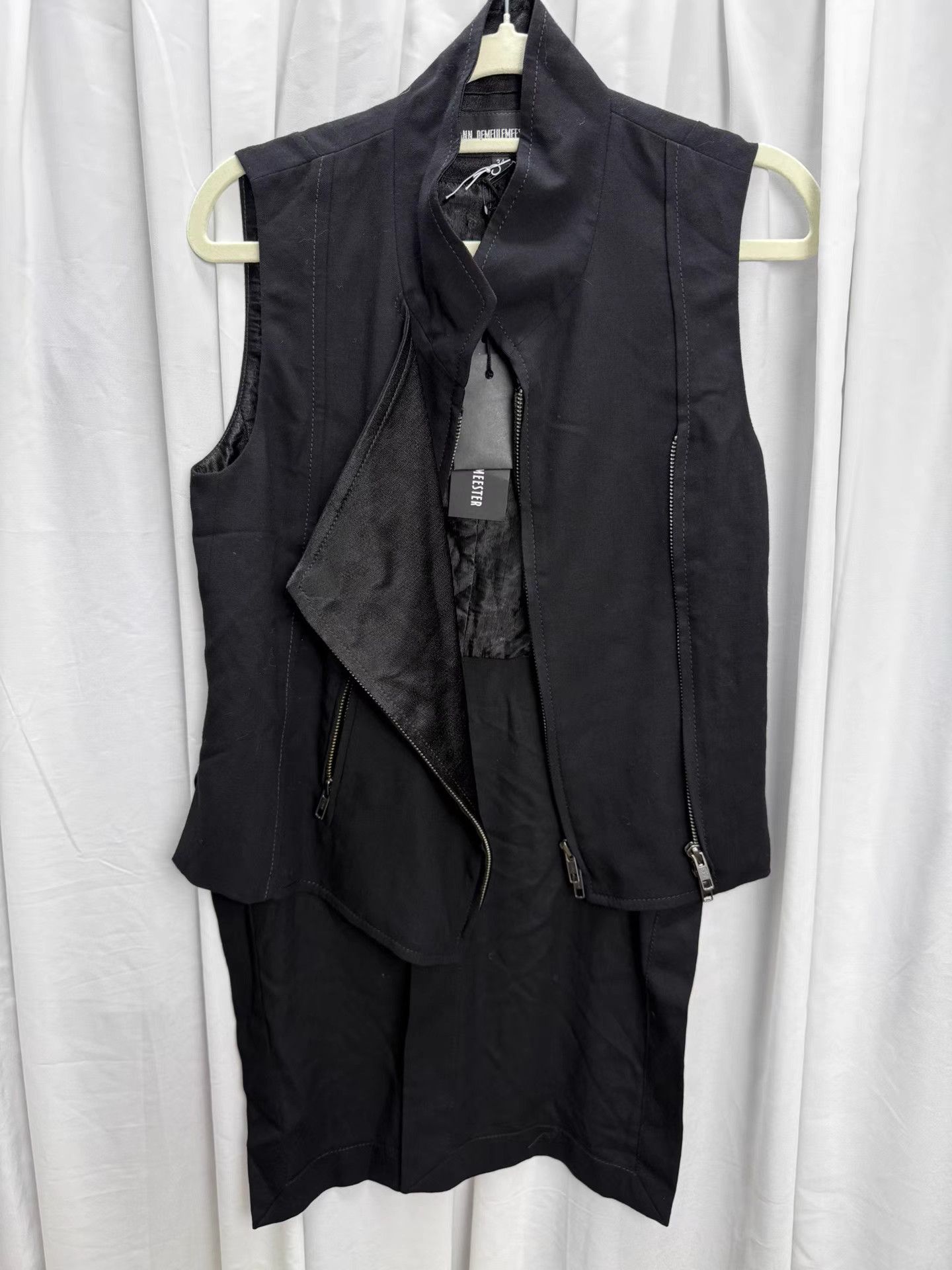 Ann Demeulemeester Ann Demeulemeester Double-Zip Satin Vest K20 Size XXS / US 00 / IT 34 - 4 Thumbnail