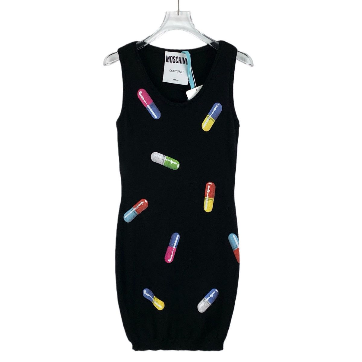 Moschino Moschino Capsule Print V-neck Sleeveless Knit Dress K26WX Size S / US 4 / IT 40 - 1 Thumbnail