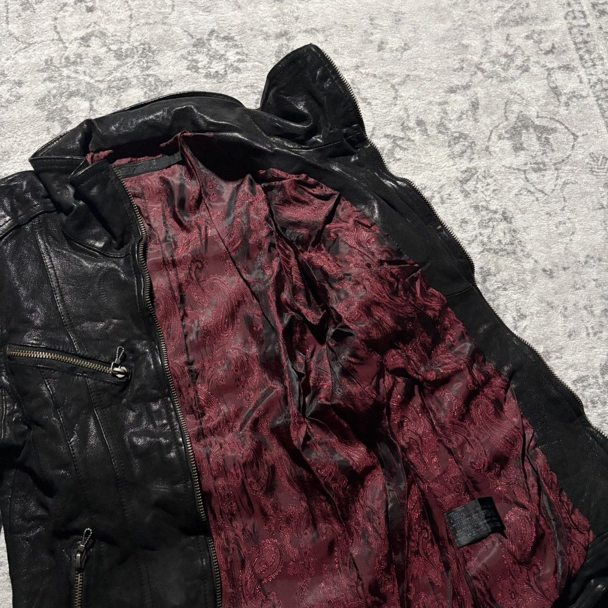 GOSTAR DE FUGA Gostar De Fuga Multi Zip Leather Jacket Black | Size 44 Size US XS / EU 42 / 0 - 8 Thumbnail