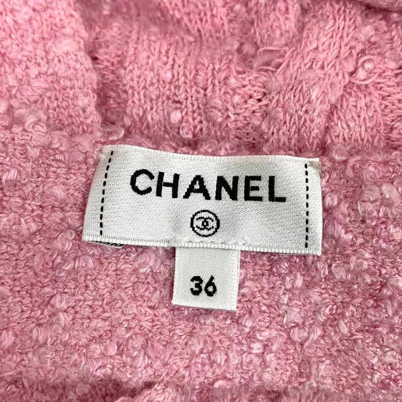 Chanel Chanel Light pink twisted flower V-neck single-breasted lo Size XS / US 0-2 / IT 36-38 - 7 Thumbnail