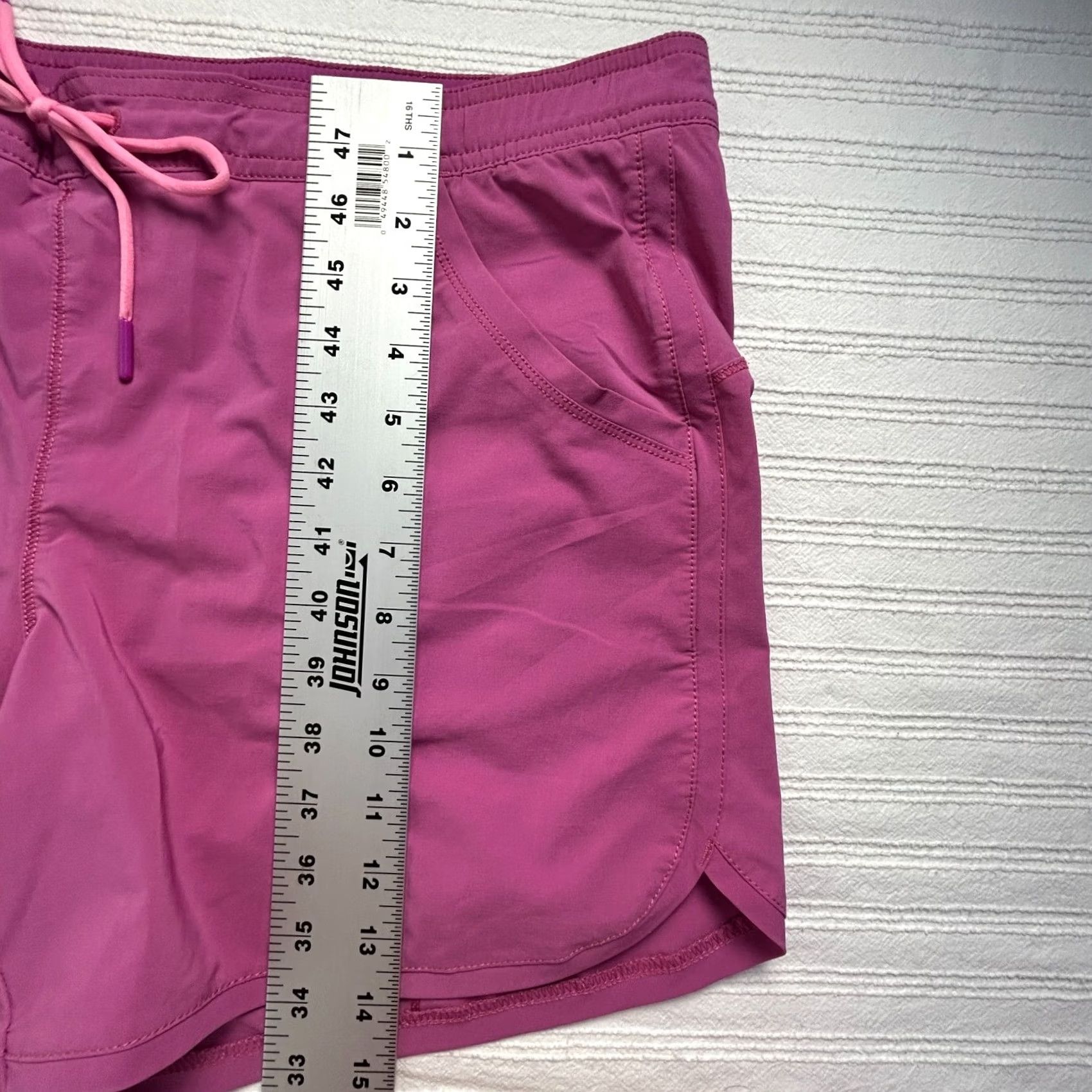 Lands' End Lands' End Sport Womens 12 Pink Built in Panty Drawstring Pockets Swim Shorts Size 34" / US 12 / IT 48 - 7 Thumbnail