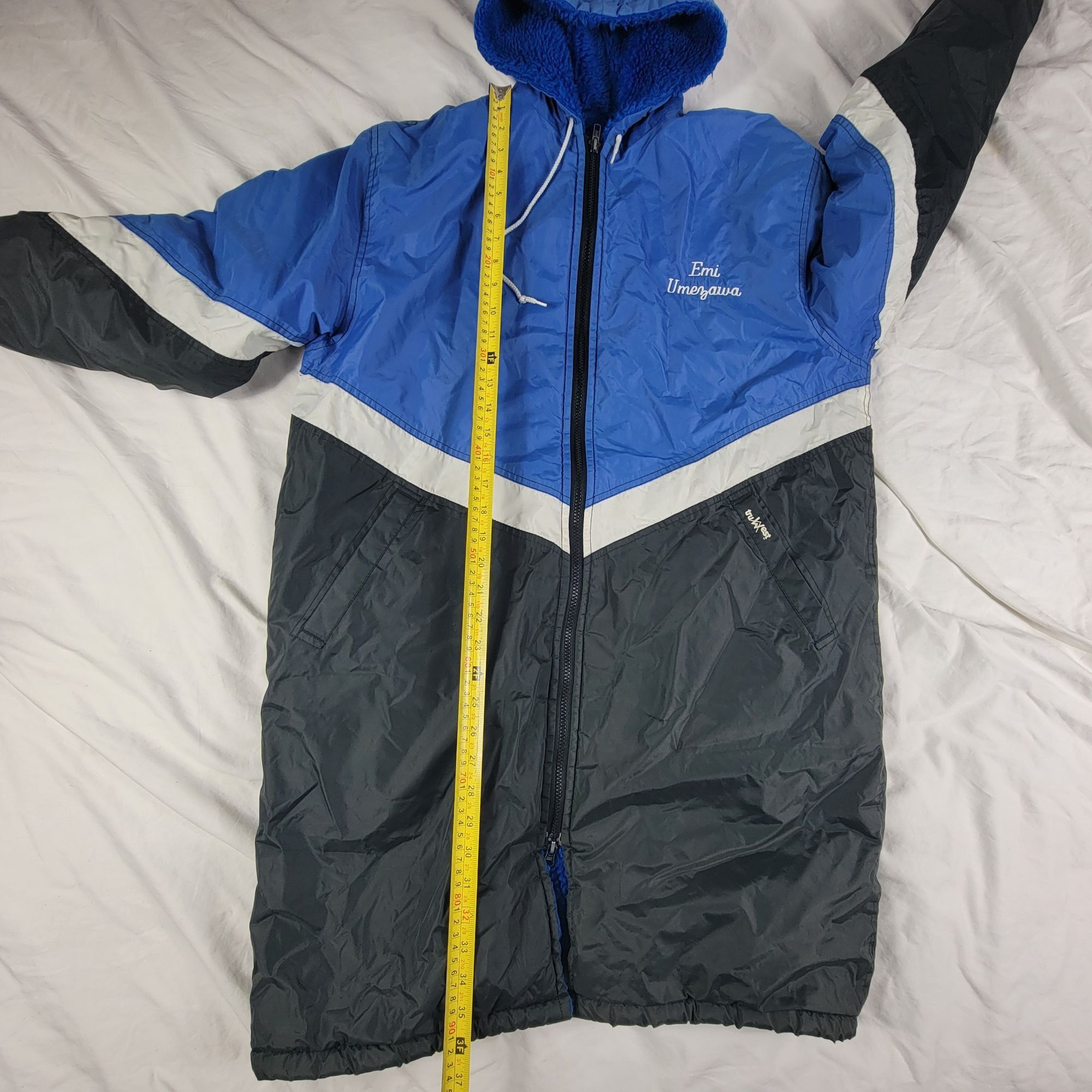 Other × Vintage TruWest Womens Medium Blue Hooded Jacket Coat With Sherpa Fl Size M / US 6-8 / IT 42-44 - 7 Thumbnail