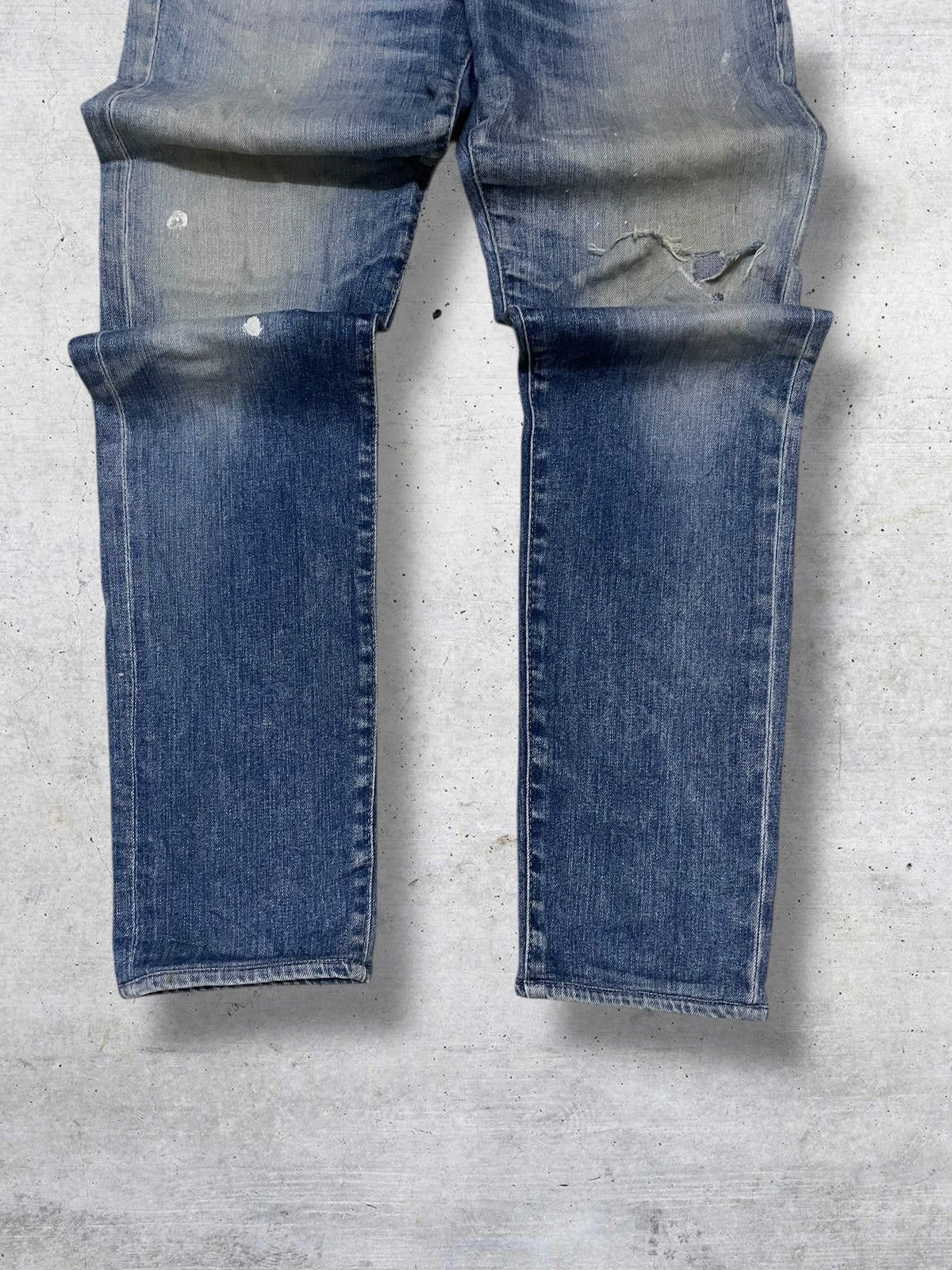 Japanese Brand VINTAGE ADRIANO GOLDSCMED RIPPED DIRTY GRUNGE SKINNY DENIM Size US 31 - 3 Thumbnail