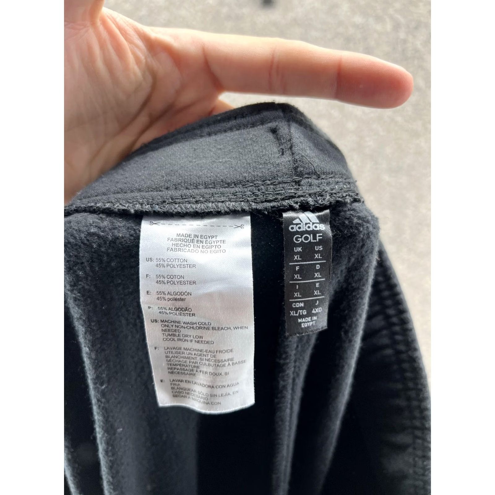 Adidas VINTAGE Adidas Sweatpants Mens XL Black Fleece Jogger Pants Elastic Waist Tapered Pajama Style Sports Golf Size US 36 / EU 52 - 4 Thumbnail