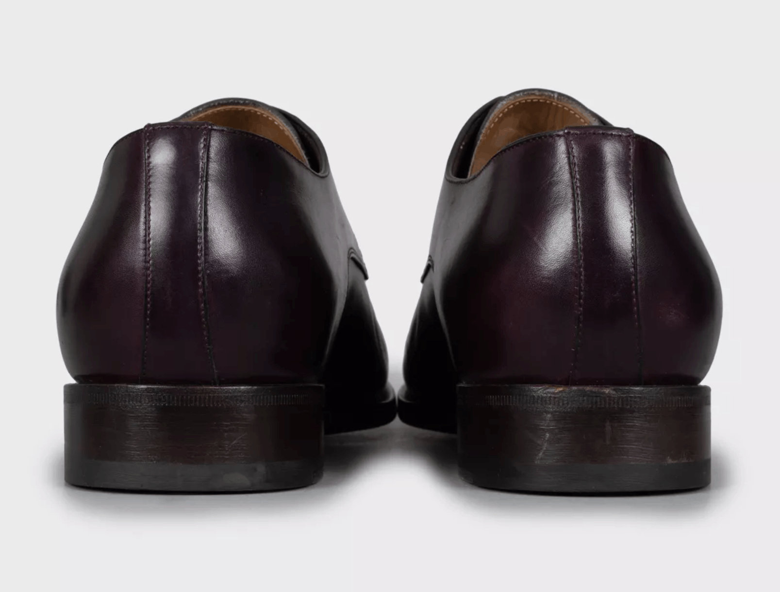 Santoni Santoni Burgundy Leather Oxford Shoes Size US 10.5 / EU 43-44 - 4 Thumbnail