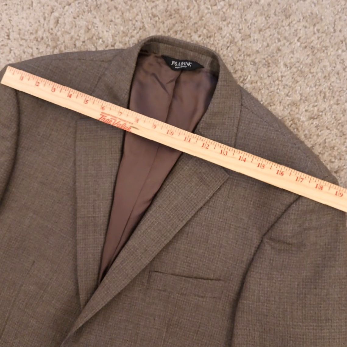 Jos. A. Bank Jos A. Bank Blazer Mens 43 Brown Wool Plaid Two Button Double Vent Notch Lapel Jacket Coat Size 46R - 2 Thumbnail