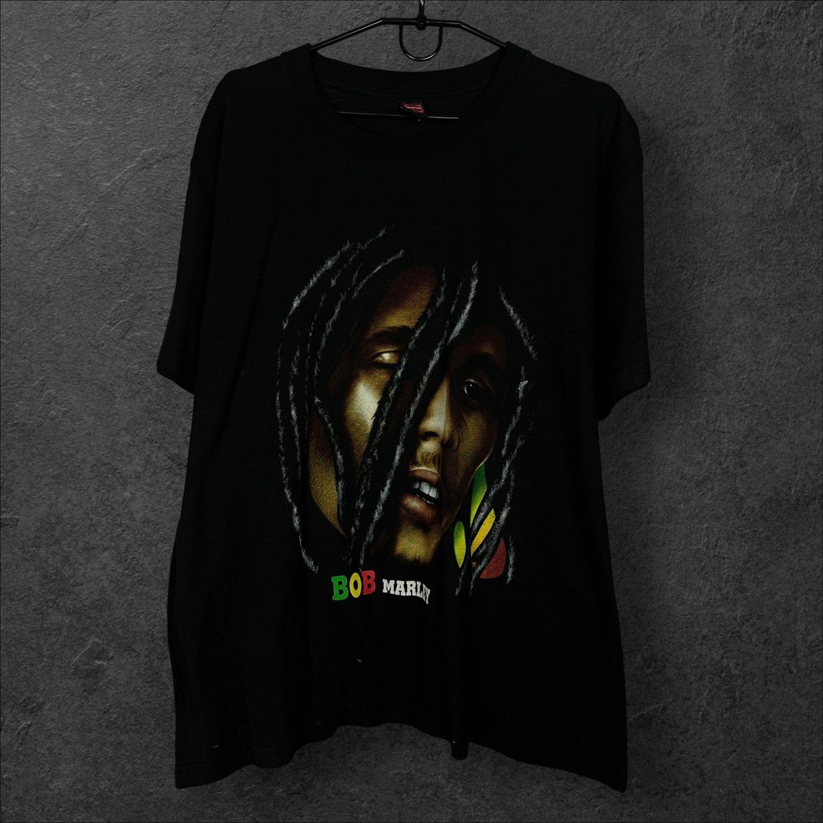 Band Tees × Vintage Vintage Bob Marley Rastaman Double Side Black Band Tee Size US L / EU 52-54 / 3 - 1 Thumbnail