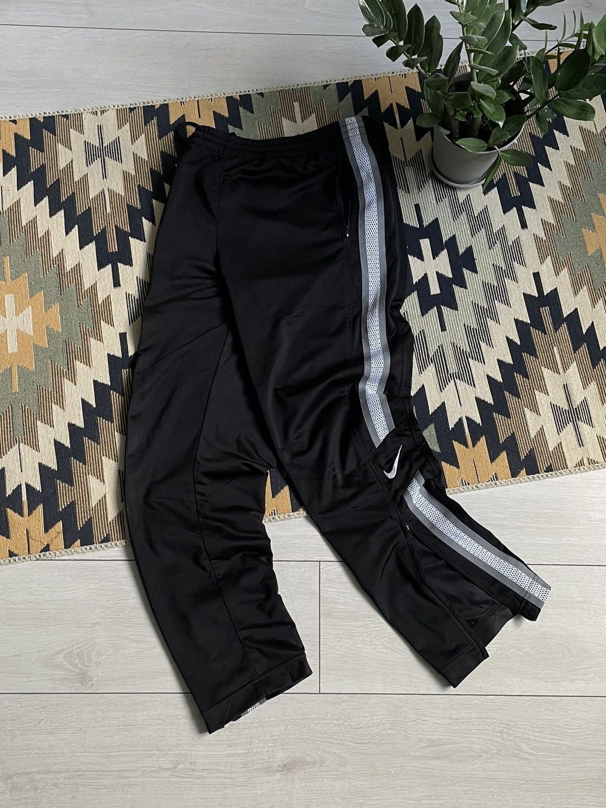 Nike × Vintage Vintage 90’s Nike Swoosh Drill Pants Size US 34 / EU 50 - 1 Thumbnail