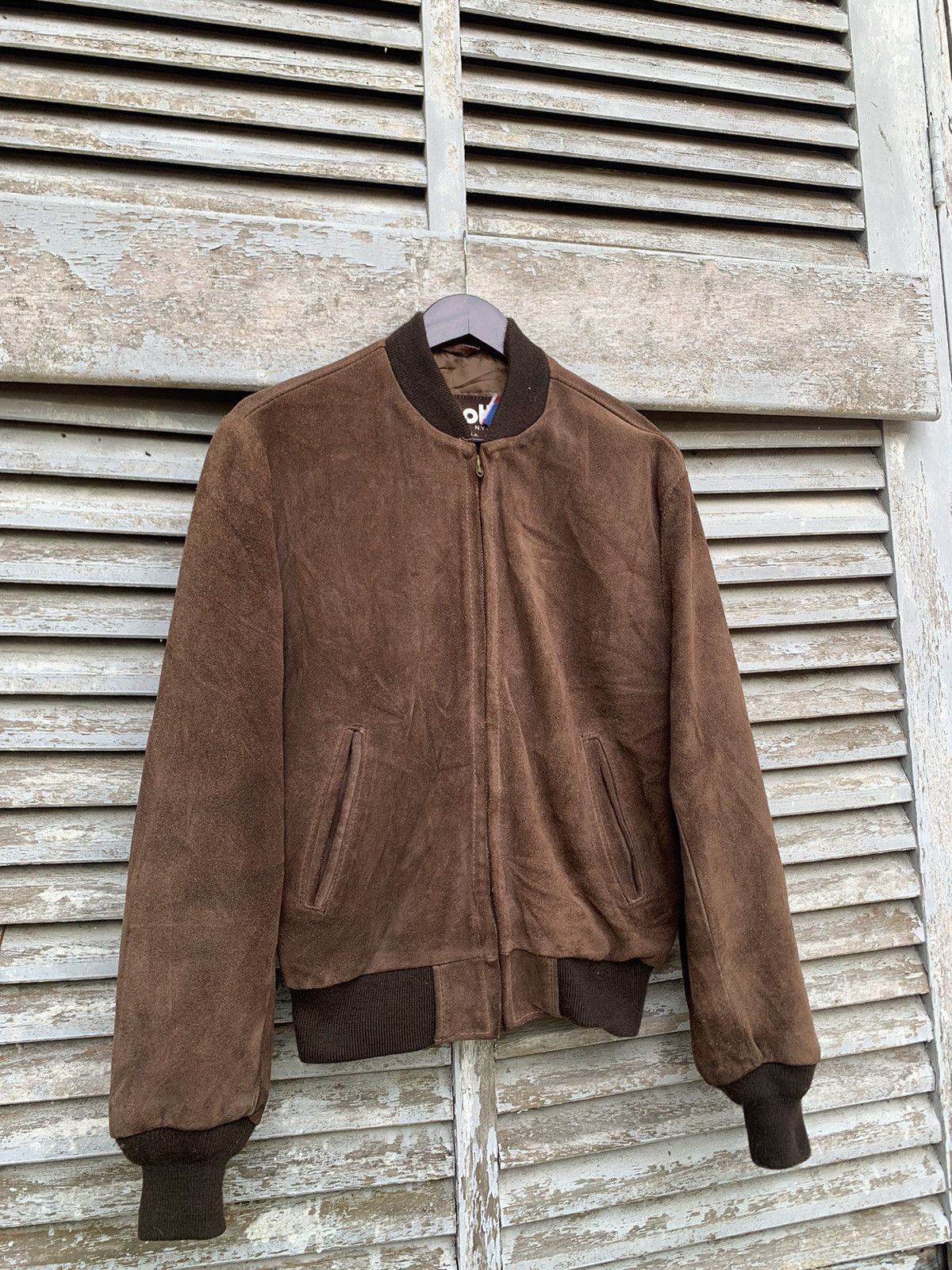 Schott 👹Vintage SCHOTT Brown Suede Bomber Jacket Made In USA Size US M / EU 48-50 / 2 - 3 Thumbnail