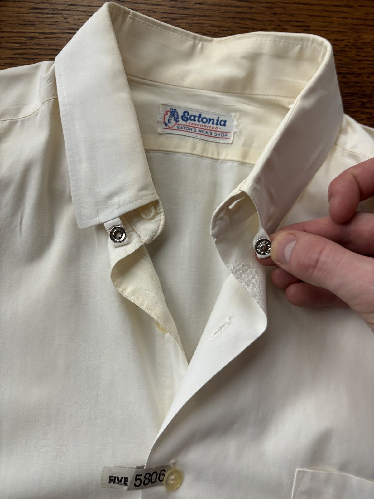 Arrow × Eaton × Vintage 1950s Sheer Shortsleeve Shirt Vintage Eatonia Sanfor Snap Bu Size US S / EU 44-46 / 1 - 3 Thumbnail