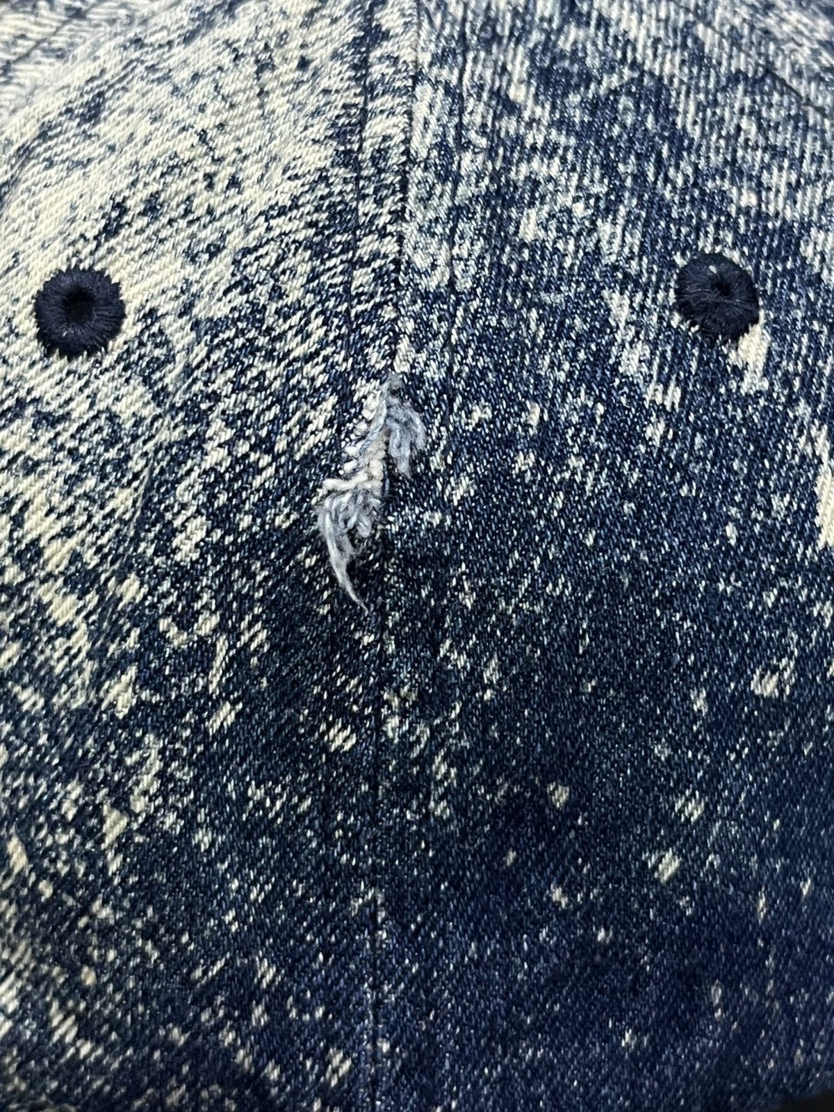 Indigo Grunge Art Spilled Paint Indigo Short Brim Hat Kapital Style Size ONE SIZE - 11 Thumbnail
