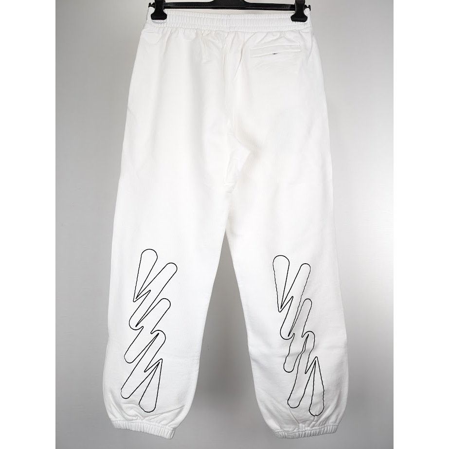 Off-White o1rshd1 Wave Outl Daig Slim Sweatpant & Jogger White/Black Size US 36 / EU 52 - 11 Thumbnail
