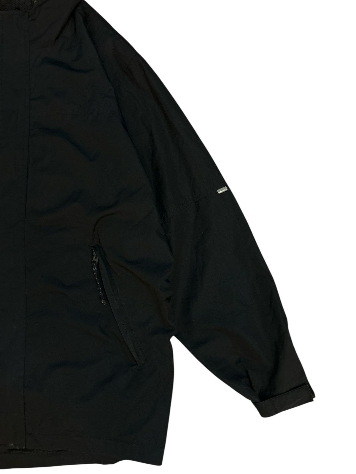 Stussy Vintage Stussy Black Technical Shell Jacket Hood Winbreaker Size US L / EU 52-54 / 3 - 4 Thumbnail
