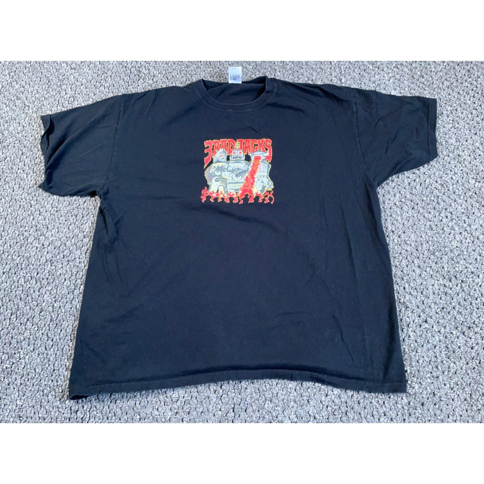 Anvil VINTAGE Anvil 90s Band Music T-Shirt Adult 2XL Black Cotton Double-Sided Graphic Men's Size US XXL / EU 58 / 5 - 2 Thumbnail