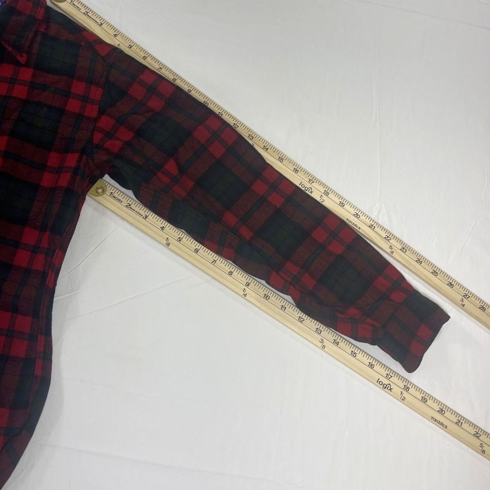 Pendleton VINTAGE Pendleton Shirt Men XS Wool Flannel Button-Up Red Green Plaid USA Size US S / EU 44-46 / 1 - 6 Thumbnail