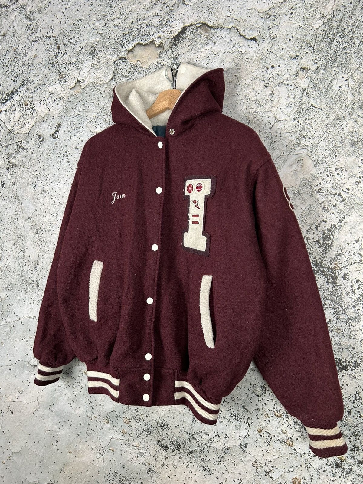 Vintage Vintage Fordham University Wool Varsity Jacket MLB 90s Rare Size US L / EU 52-54 / 3 - 2 Thumbnail