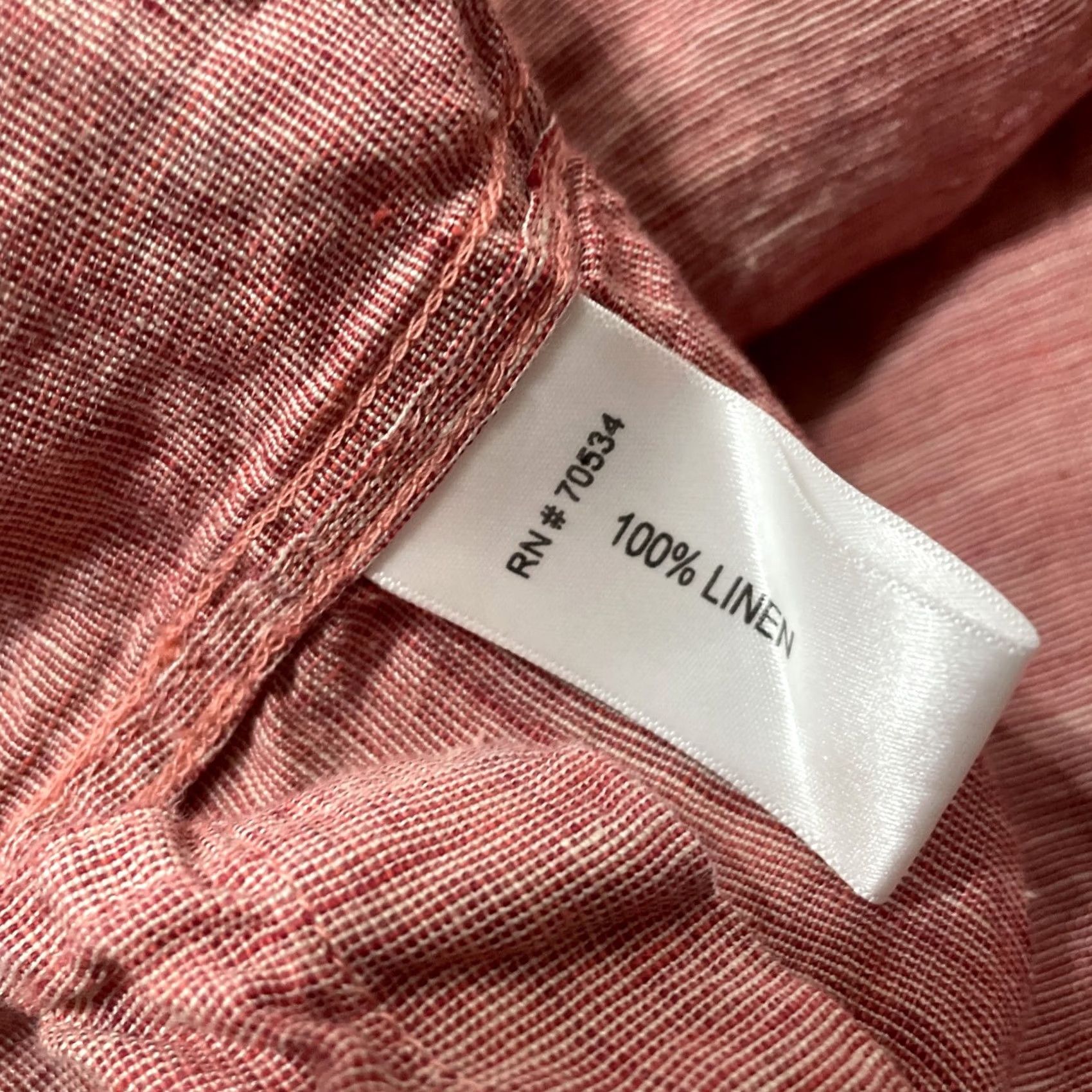 Orvis Orvis 100% Linen Shirt Men M Light Salmon Red Casual Beachy Preppy Button Down Size US M / EU 48-50 / 2 - 6 Thumbnail