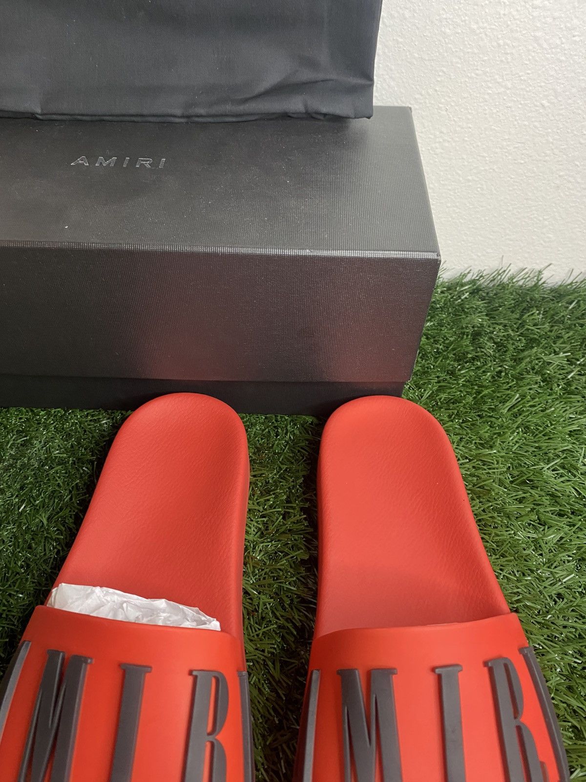 Amiri Amiri Logo Slides ‘ Red ’ | BRAND NEW! Size US 9 / EU 42 - 8 Thumbnail