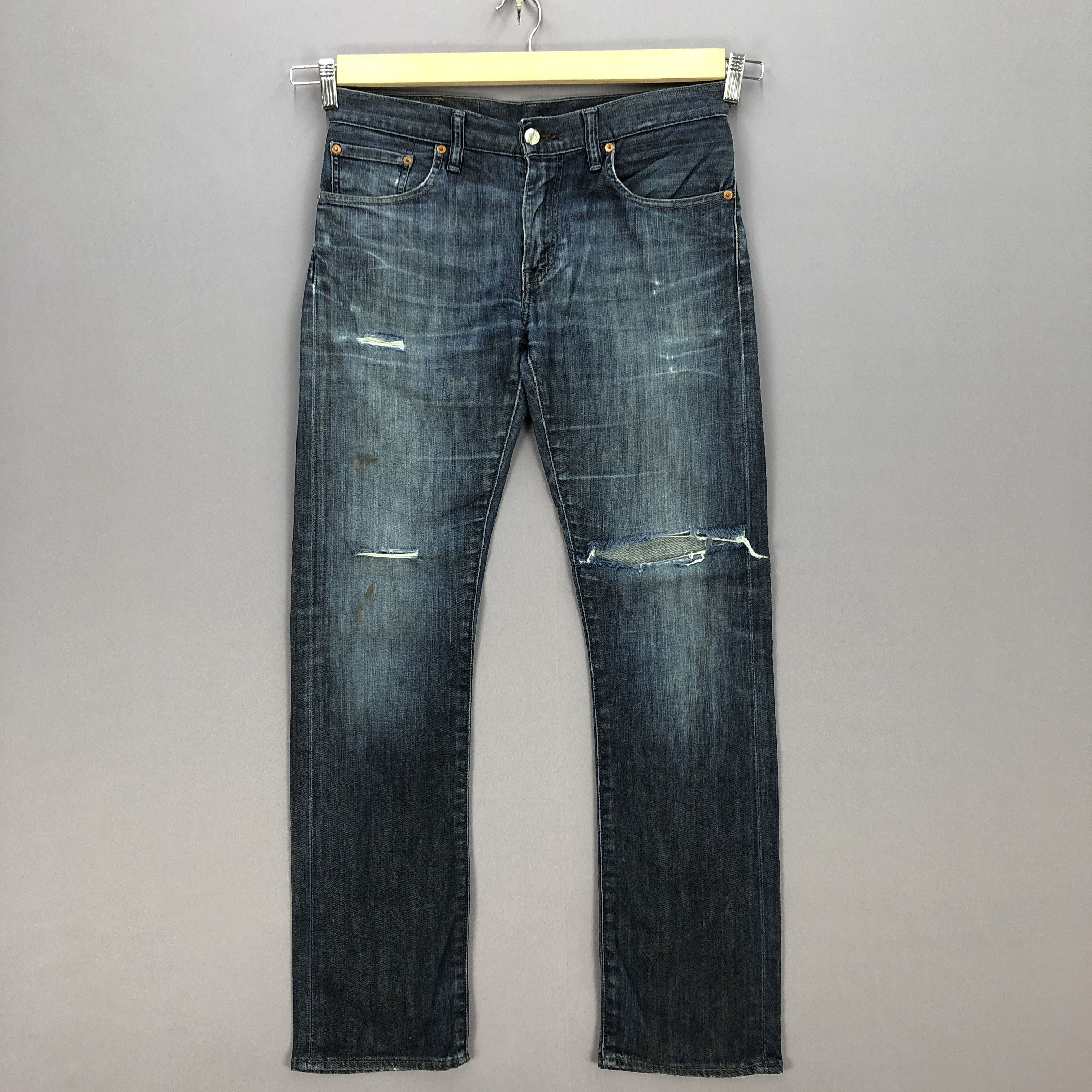 Levi's × Vintage Vintage Levis 511 Jeans Distressed Slim Skinny Tapered Denim Size US 32 / EU 48 - 1 Thumbnail