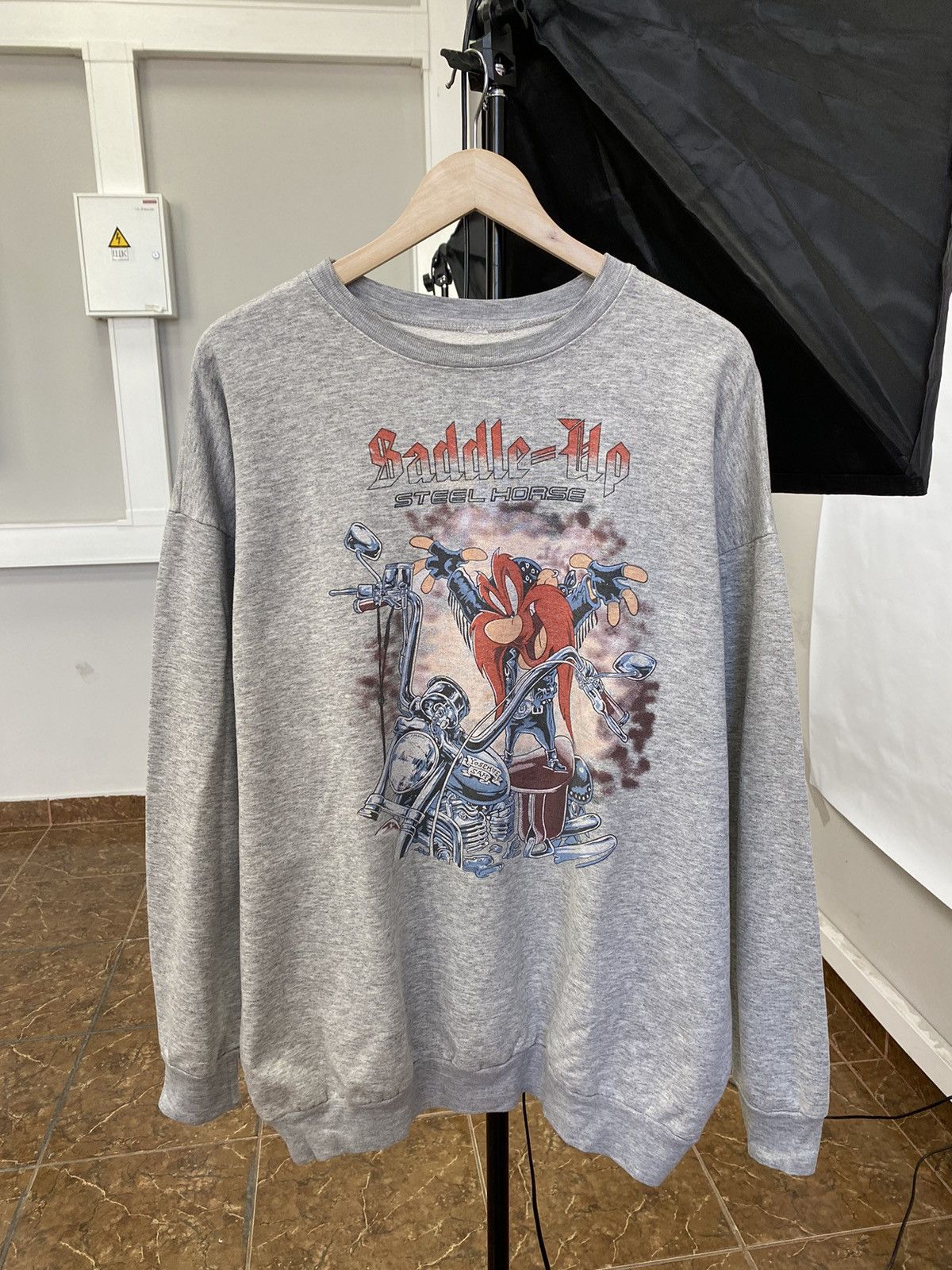Harley Davidson Vintage 80s Yosemite Sam Choppers Sweatshirt Harley Davidson Size US XL / EU 56 / 4 - 1 Thumbnail