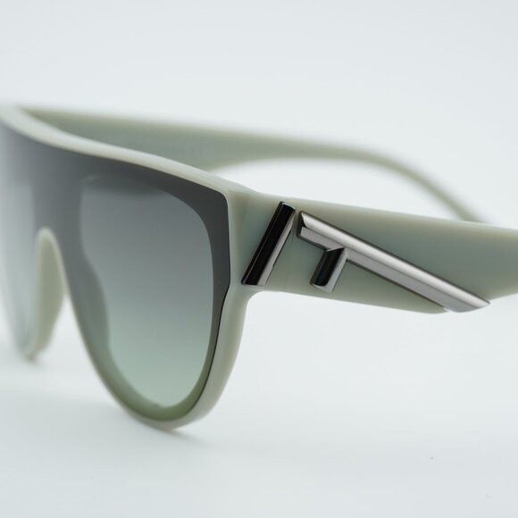 Fendi Fendi FE40150I 95P Sunglasses Shiny Green Shield Frame Size ONE SIZE - 8 Thumbnail