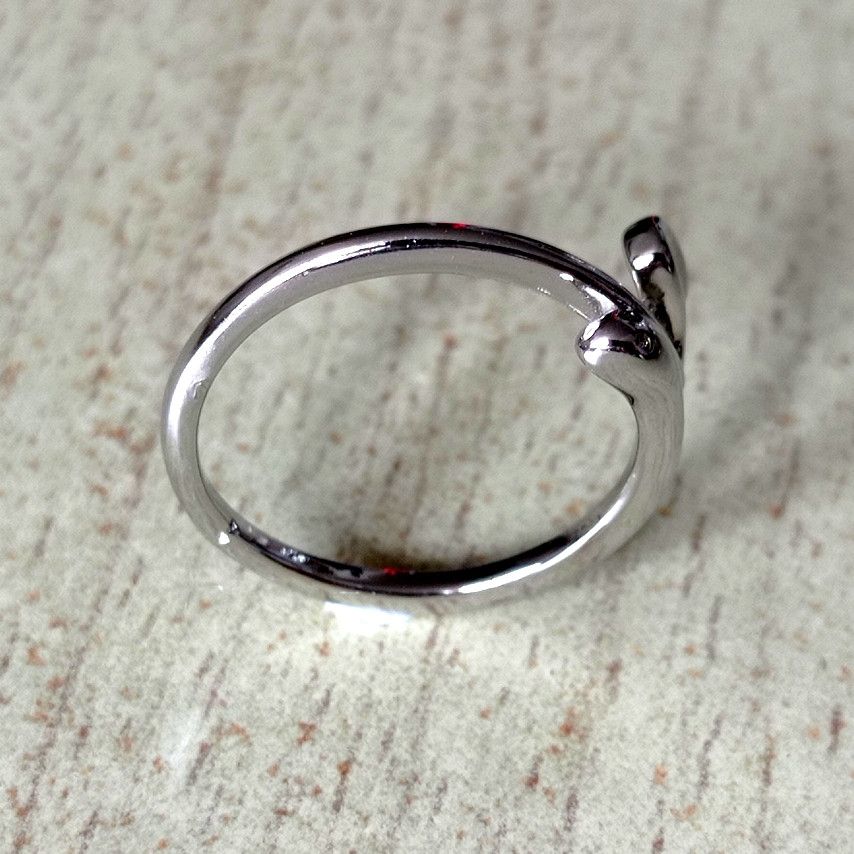 Designer × Vintage Punk Snake Tiny Silver Shine Ring Unique Size ONE SIZE - 4 Thumbnail