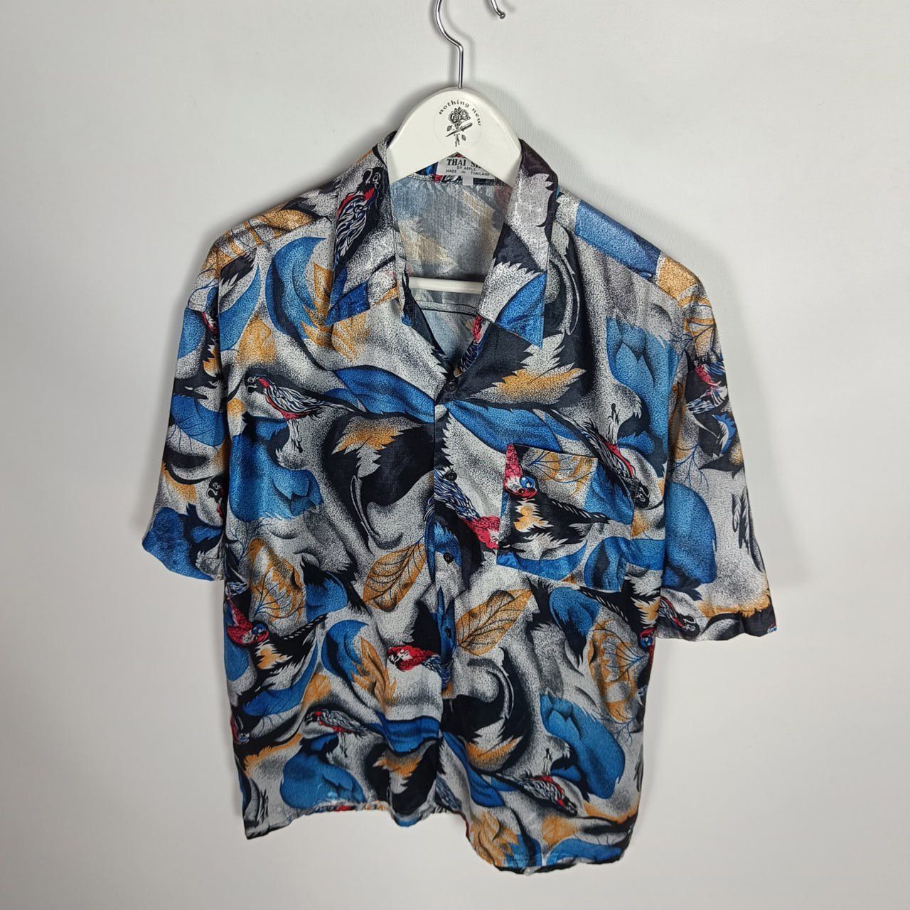 Vintage Vintage 90s Thai Silk Hawaiian shirt Birds y2k og Parrots Size US XL / EU 56 / 4 - 3 Thumbnail