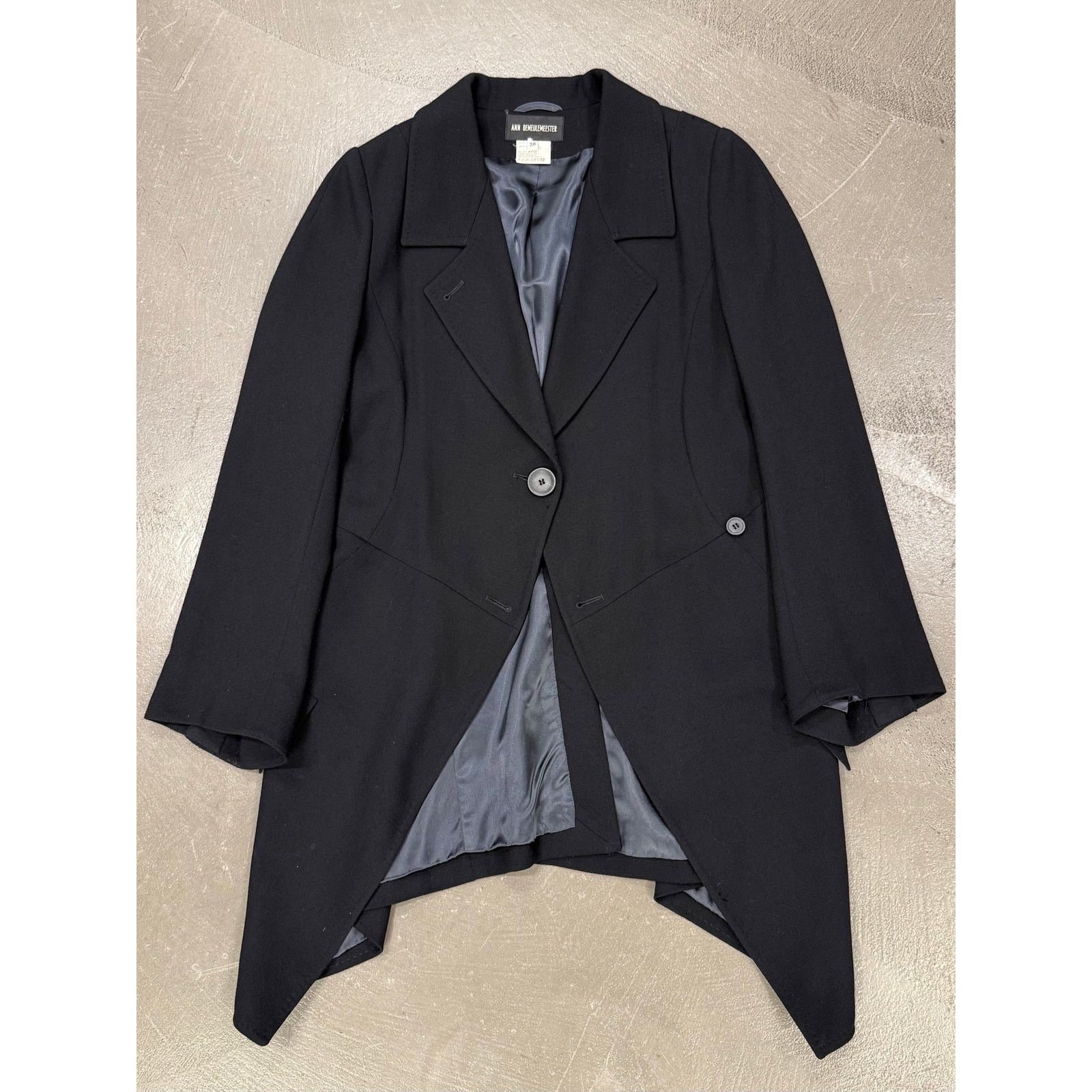 Ann Demeulemeester 2000s Ann Demeulemeester fishtail wool coat Size S / US 4 / IT 40 - 1 Thumbnail