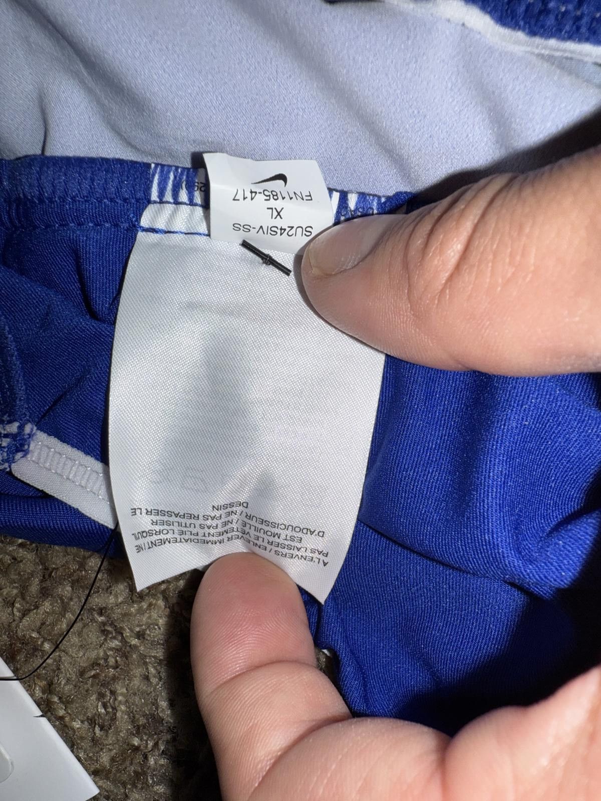 Nike Nike Women’s Olympic USA Team Dri-FIT (Brief Lined) Blue Running Shorts Sample Size 40" / US 18 - 10 Thumbnail