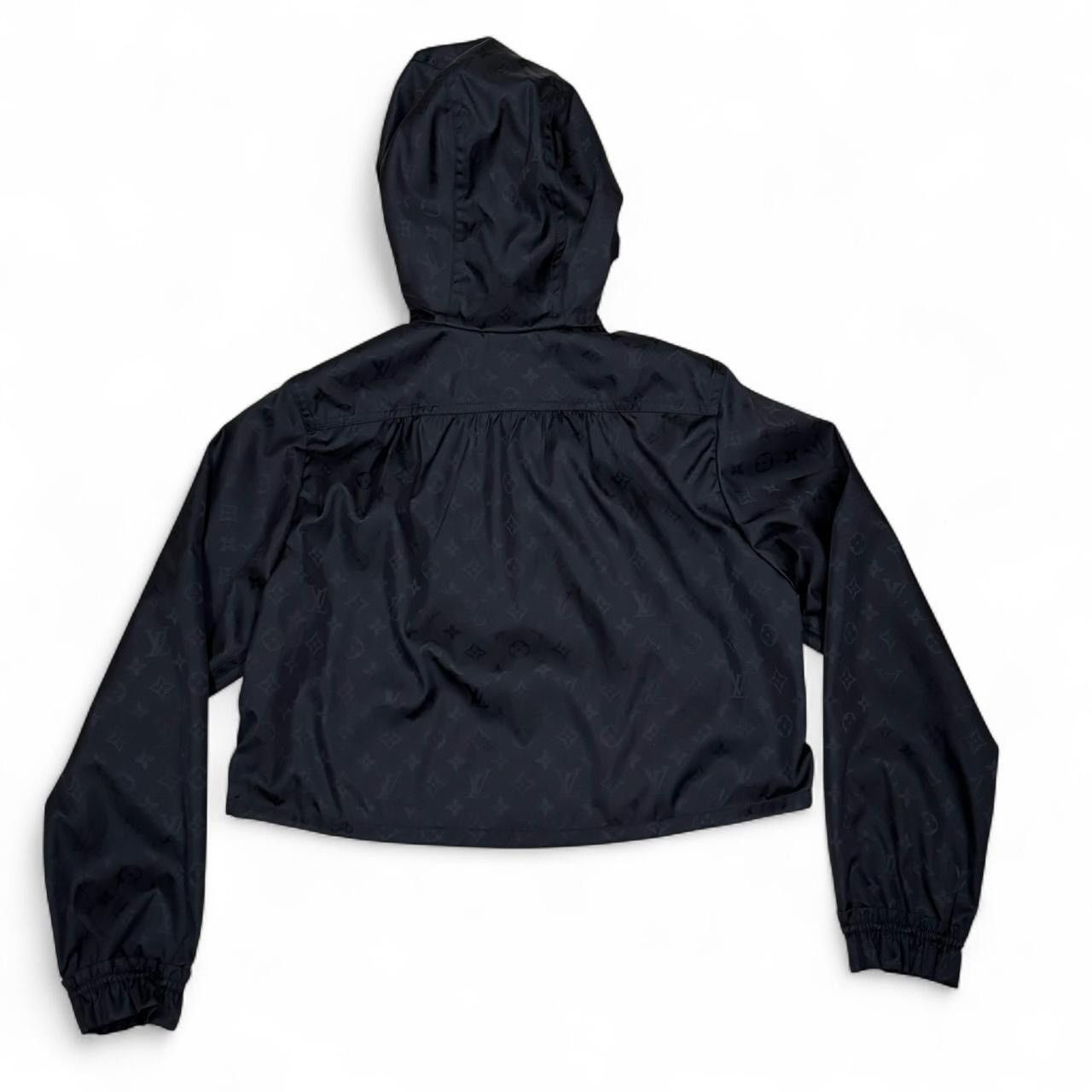 Louis Vuitton Louis Vuitton Black Cropped Monogram Windbreaker Jacket Size XXS / US 00 / IT 34 - 3 Thumbnail