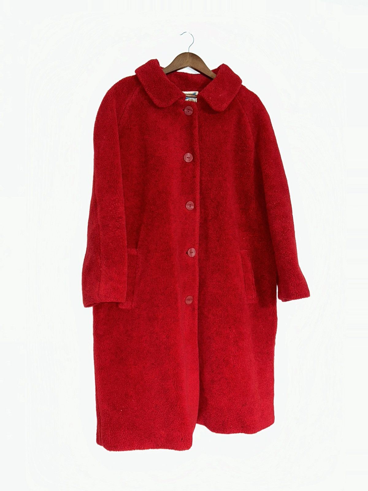 Designer × Vintage 2000s TravelSmith Fleece Overcoat Size XL / US 12-14 / IT 48-50 - 1 Thumbnail