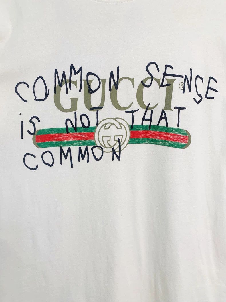 Gucci Gucci White logo letter graffiti printed cotton round-neck Size US S / EU 44-46 / 1 - 6 Thumbnail